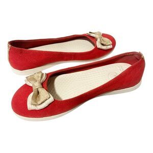 Crocs Women’s Coral Ballet Flat Bow Casual Comfort Shoes Size 7
